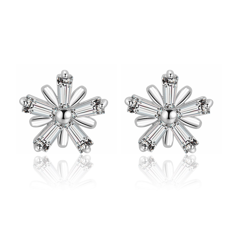 Zirconia Snow Star Earring